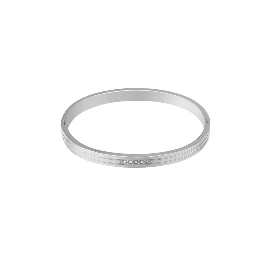 1 Piece Minimalist Series Classic Solid Color Stainless Steel Gold Color Women's Bangles Picture7