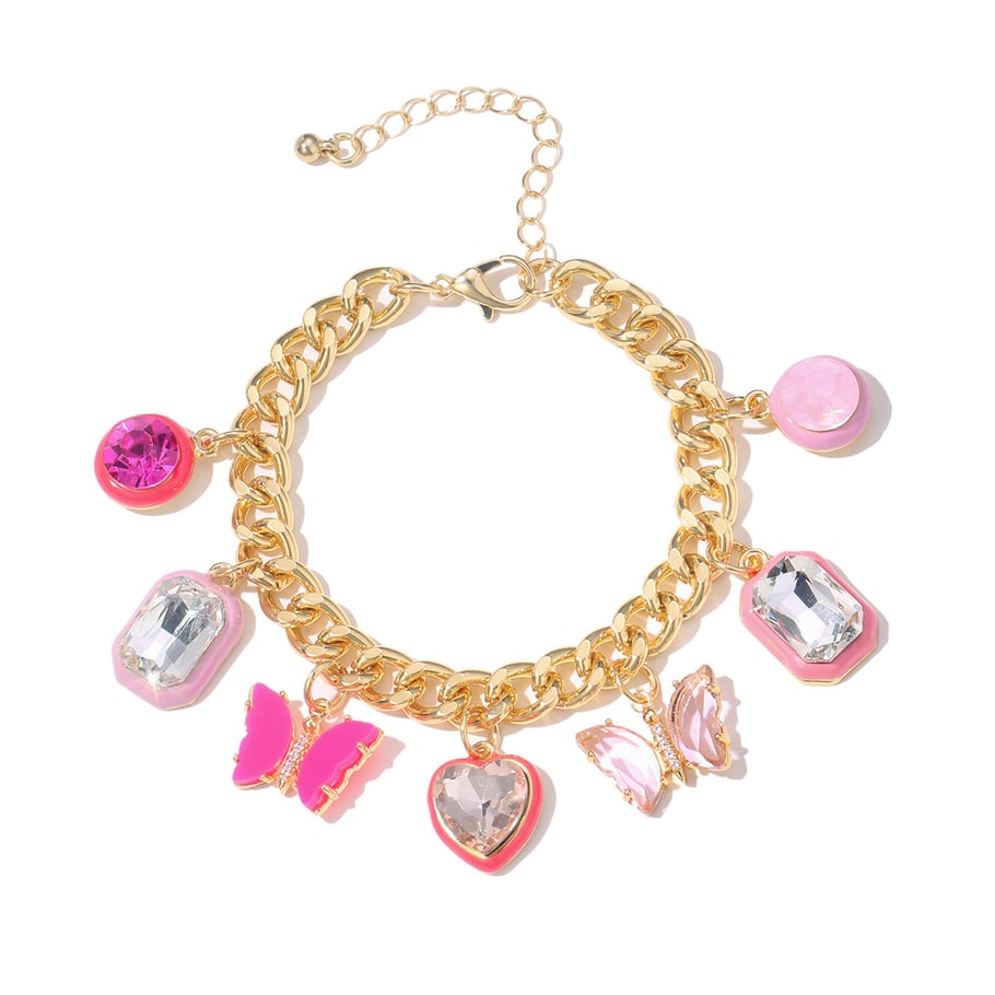 1 Stück Luxuriöse Serie Retro Herz Legierung Damen Charm Armbänder Bild6