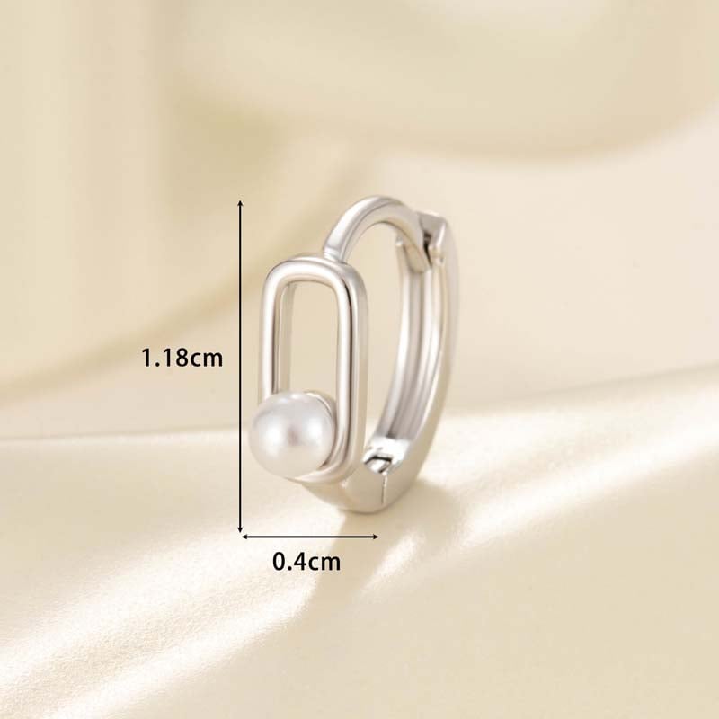 1 Paar einfache Serie einfache geometrische Kupfer ohne Beschichtung Material Damen Creolen Bild4