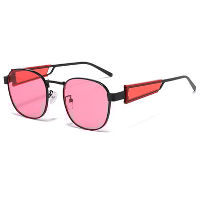 1 Pair of Wide Rimmed Fashionable Metal Frame Sunglasses h5 Picture7