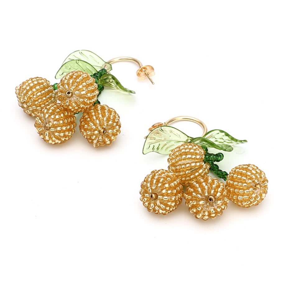 1 Pair Sweet Bead Cherry Drop Earrings Picture4