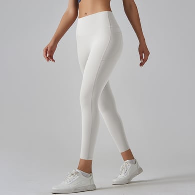 1 Piece High Waisted Nude Yoga Pants Seamless Women's Exercise Pants h5 Picture4