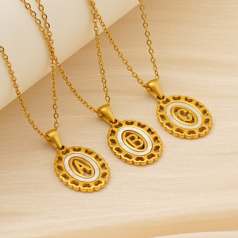 1 Piece Hip-Pop/Rock Letter Stainless Steel 18K Gold Plated Unisex Pendant Necklaces Picture2