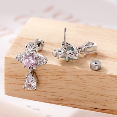 1 Pair Simple Series Simple Droplet Titanium Steel No Plating Material Zircon Women's Stud Earrings h5 Picture9