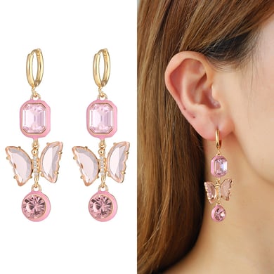 1 Paar Romantische Serie Elegante Herz Legierung Damen Ohrringe Set h5 Bild4