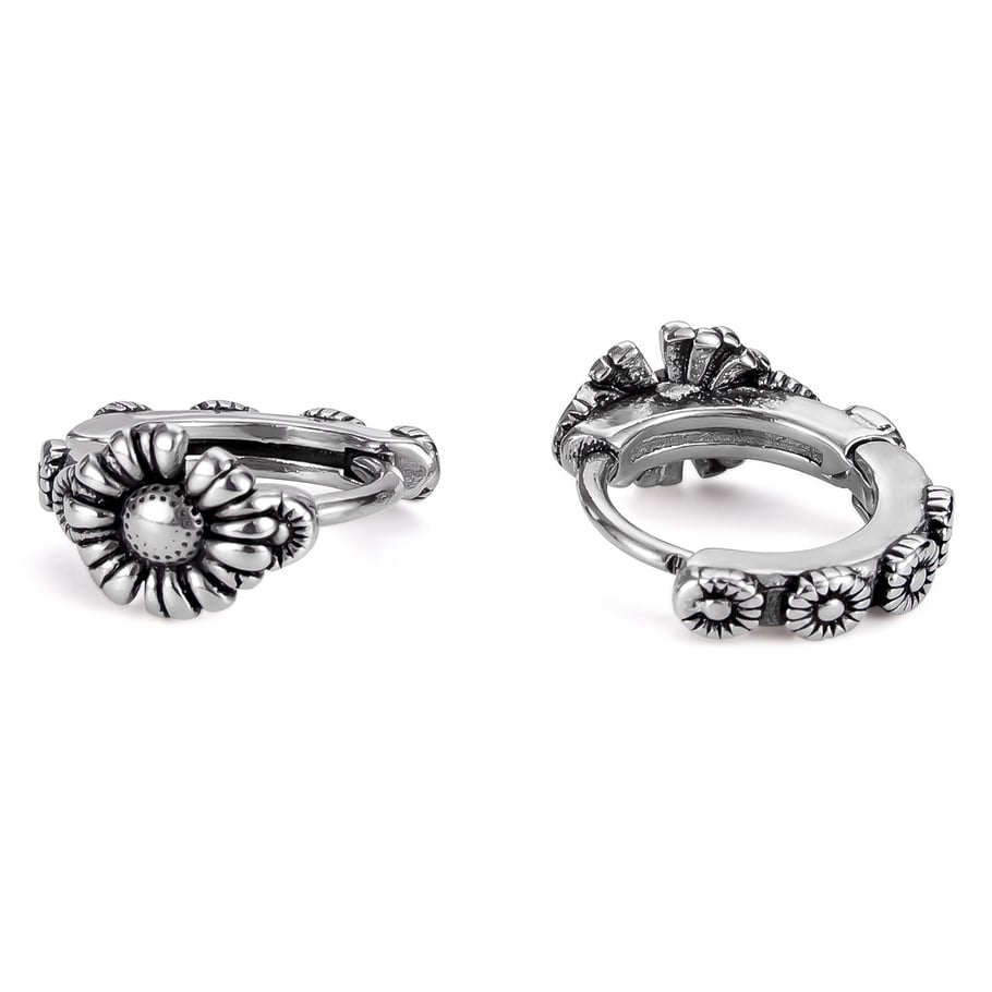 Daisy Stainless Steel Material Men's Stud Earrings 
