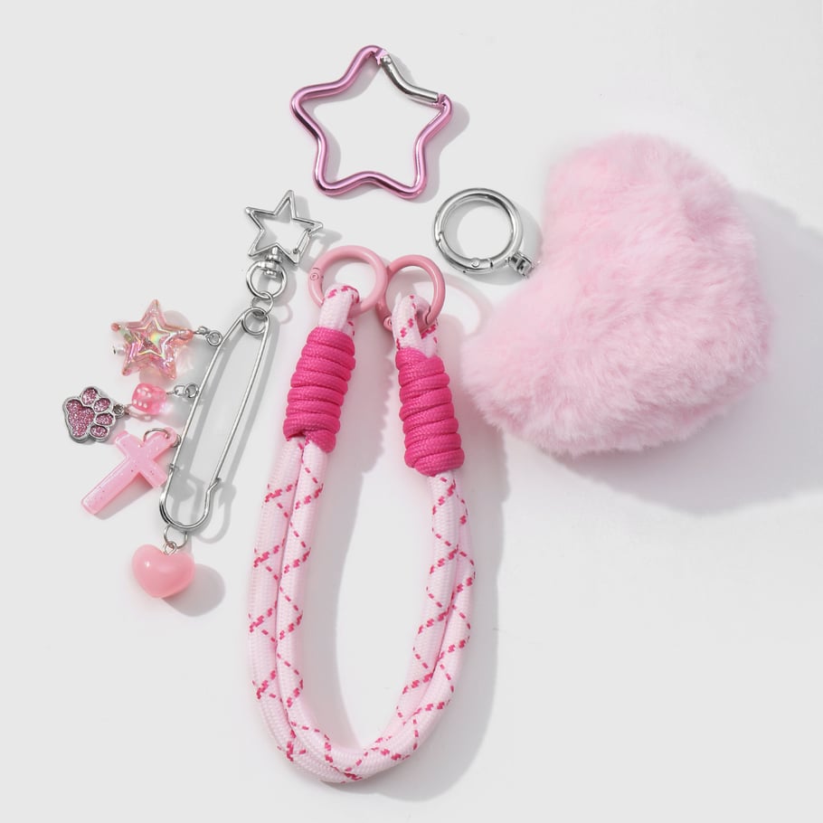 1 Stück Romantische Serie Sweet Heart Alloy Damen Taschenanhänger Bild5