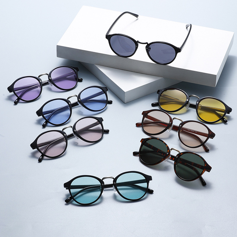 Lunettes de soleil pour femmes, 1 pièce, série simple, décontractées, couleur unie, en plastique Image10