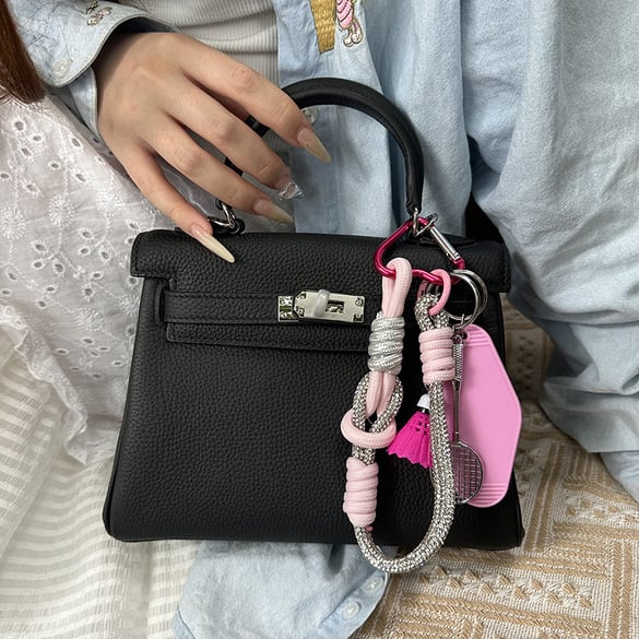 1 Piece Daily-style Woven Rope Car Keychain And Badminton Women's Bag Charms 2