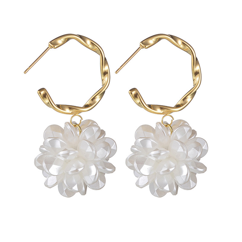 1 paire de boucles d&#39;oreilles pendantes élégantes en acier inoxydable plaqué or 18 carats pour femme, série Simple Image4