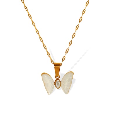 1 Piece Simple Series Sweet Animal Titanium Steel 18K Gold Plated Zircon Women Pendant Necklaces h5 Picture6
