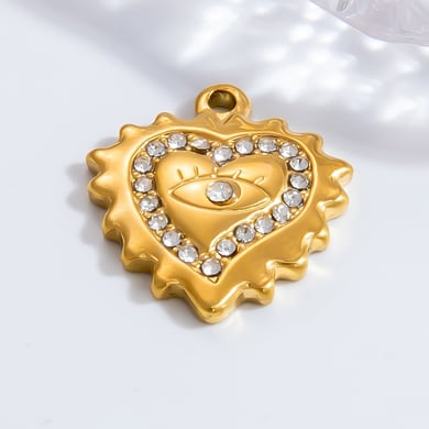 1 Piece Classic Series Retro Eye Stainless Steel Gold Color DIY Women's Pendants h5 Picture4