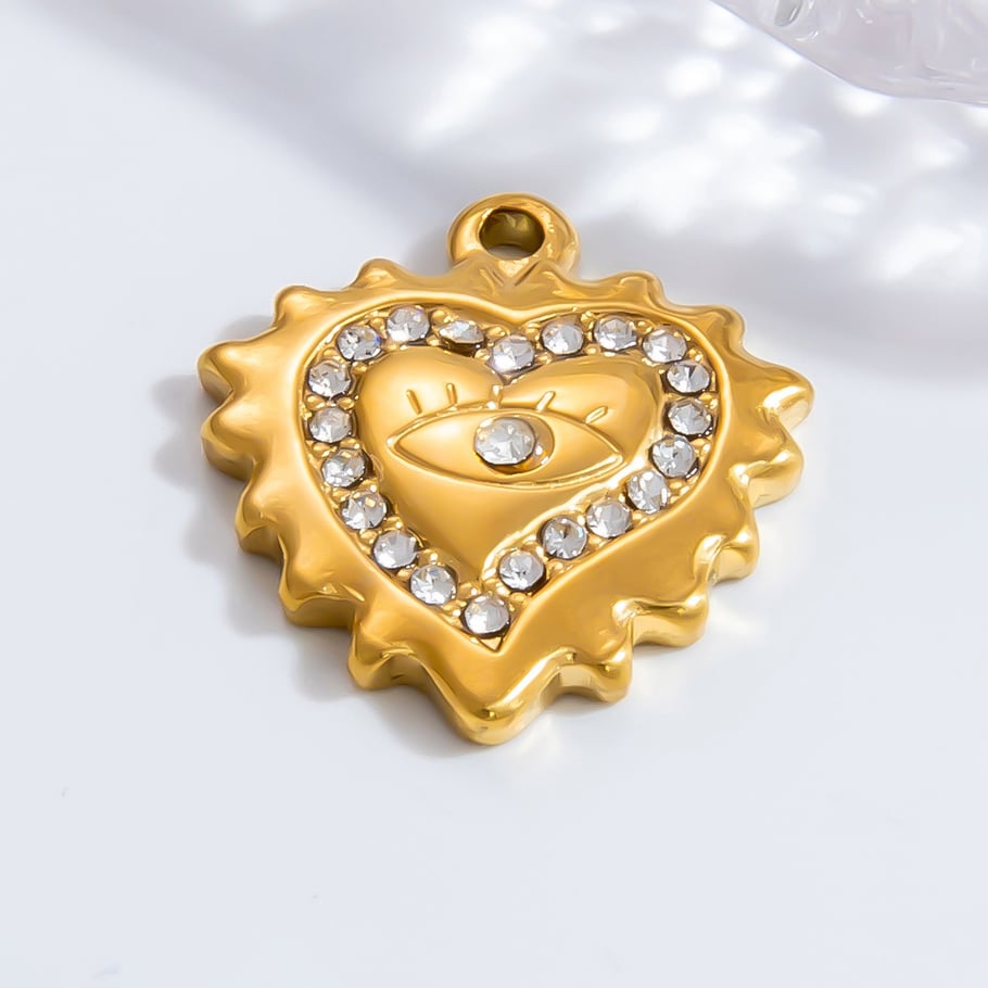 1 Piece Classic Series Retro Eye Stainless Steel Gold Color DIY Women's Pendants Picture4
