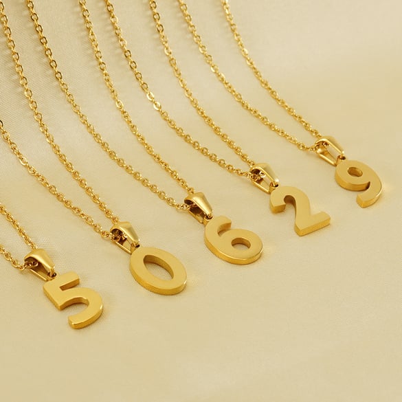 1 Piece Golden Simple Series Simple Letter Women's Pendant Necklaces