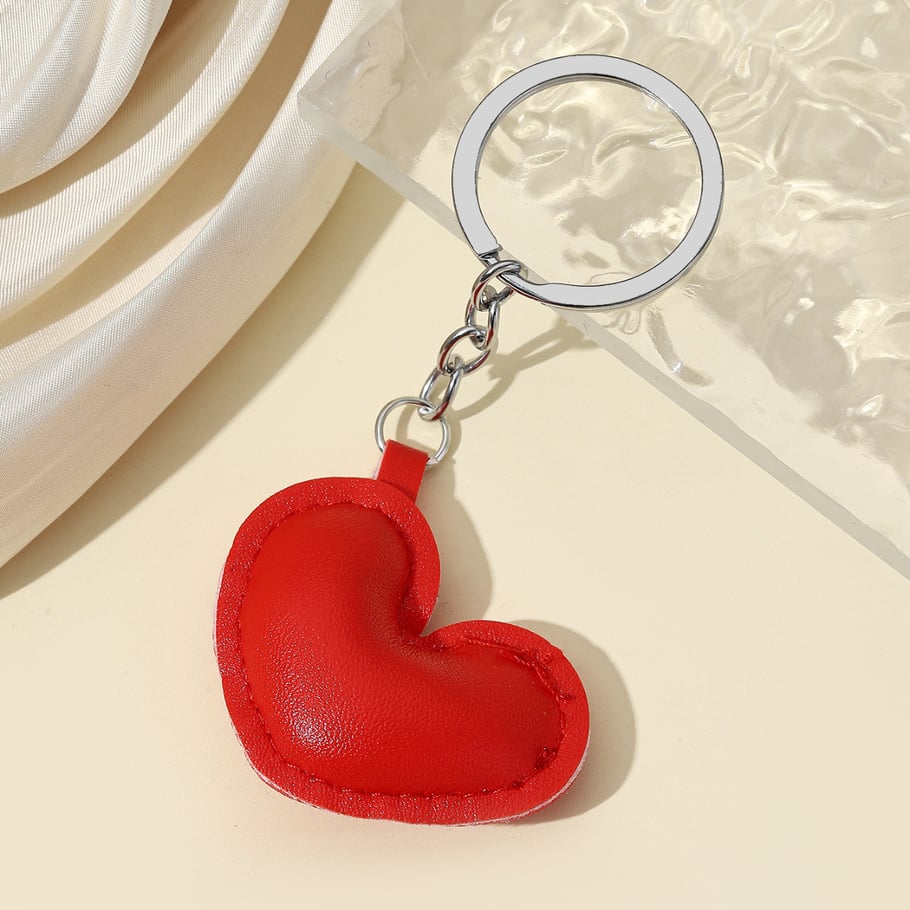 1 Piece Cute Leather Heart Women's Bag Charms Picture5