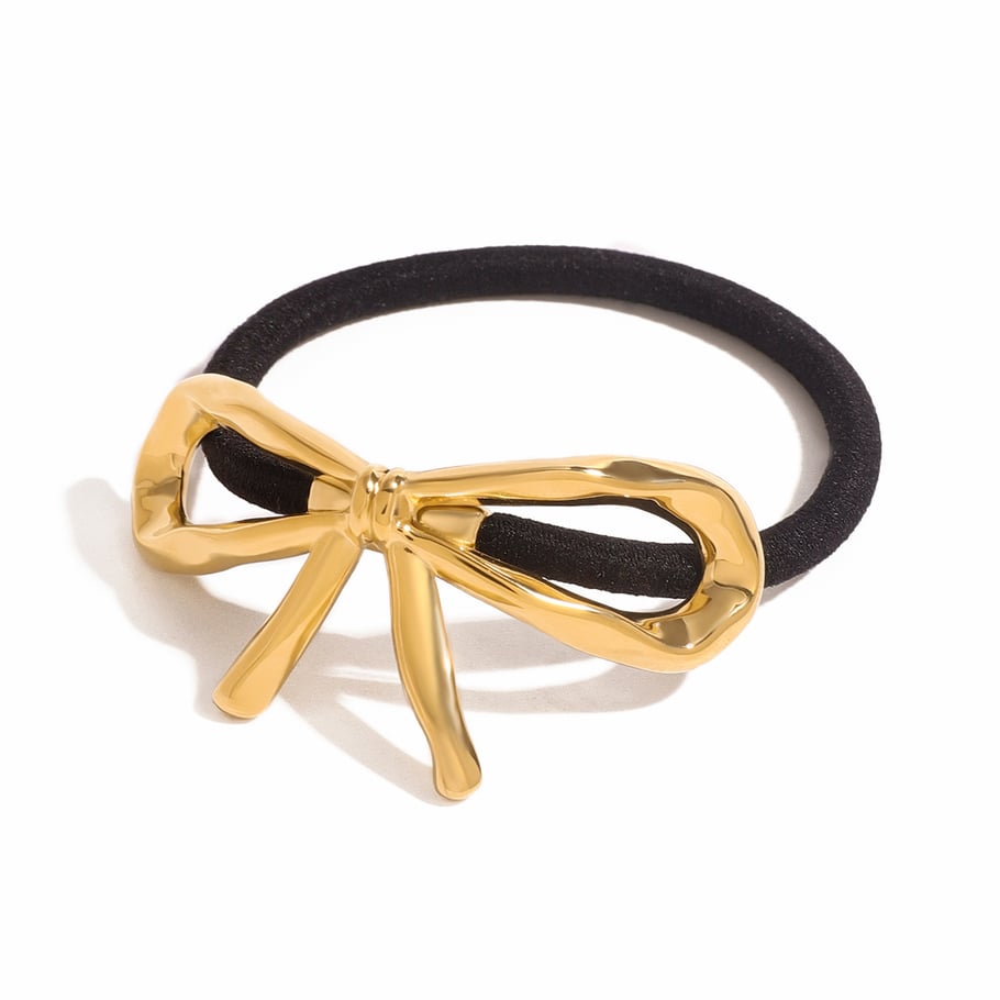 1 Paar Simple Series Sweet Bow Knot Edelstahl 18 Karat vergoldet Damen Haarbänder Bild5