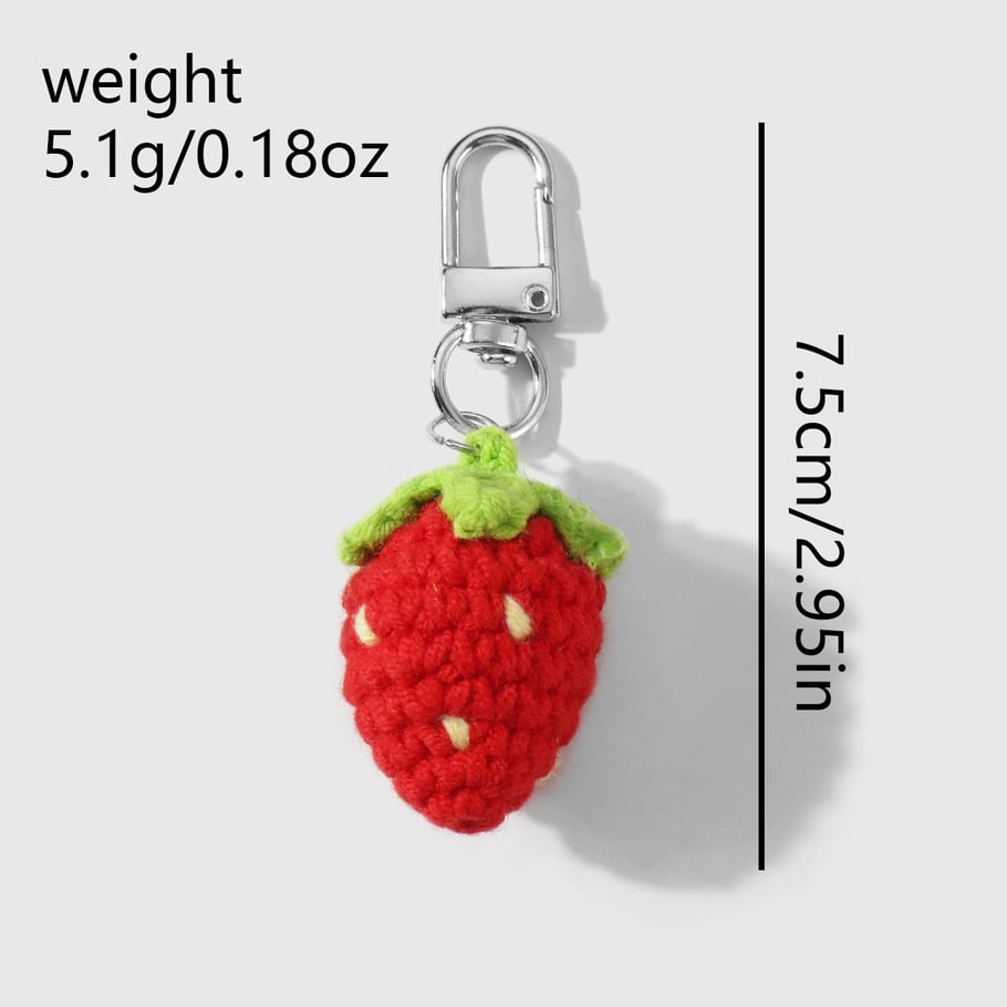 1 Piece Sweet Woolen Flower Strawberry Heart Bag Charms Picture9