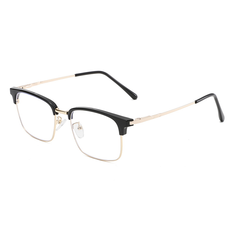 1 Pair Casual Semi Framed Square Shaped Blue - light Blocking Glasses Picture9