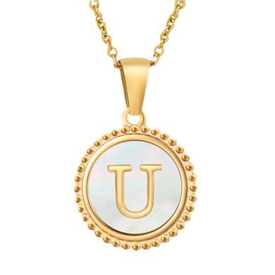 1 Piece Golden Simple Series Simple Letter Women's Pendant Necklaces h5 Picture5