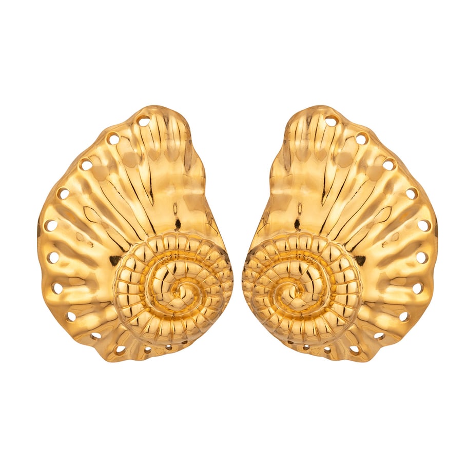 1 Pair Simple Series Vacation Turtle Stainless Steel 18K Gold Plated Women Stud Earrings Picture5