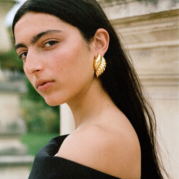 Orecchini a goccia in acciaio inossidabile con filo in oro 18k, classici europei e americani, di lusso, di alta qualità, versatili, all&#39;ingrosso di gioielli di moda