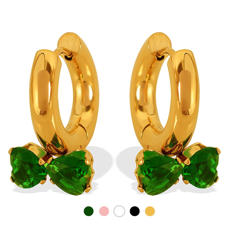 1 Pair Romantic Series Sweet Bowknot Stainless Steel 18K Gold Color Plated Zircon Women's Drop Earrings Picture10