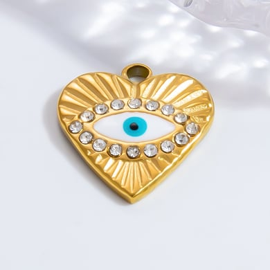 1 Piece Classic Series Retro Eye Stainless Steel Gold Color DIY Women's Pendants h5 Picture6