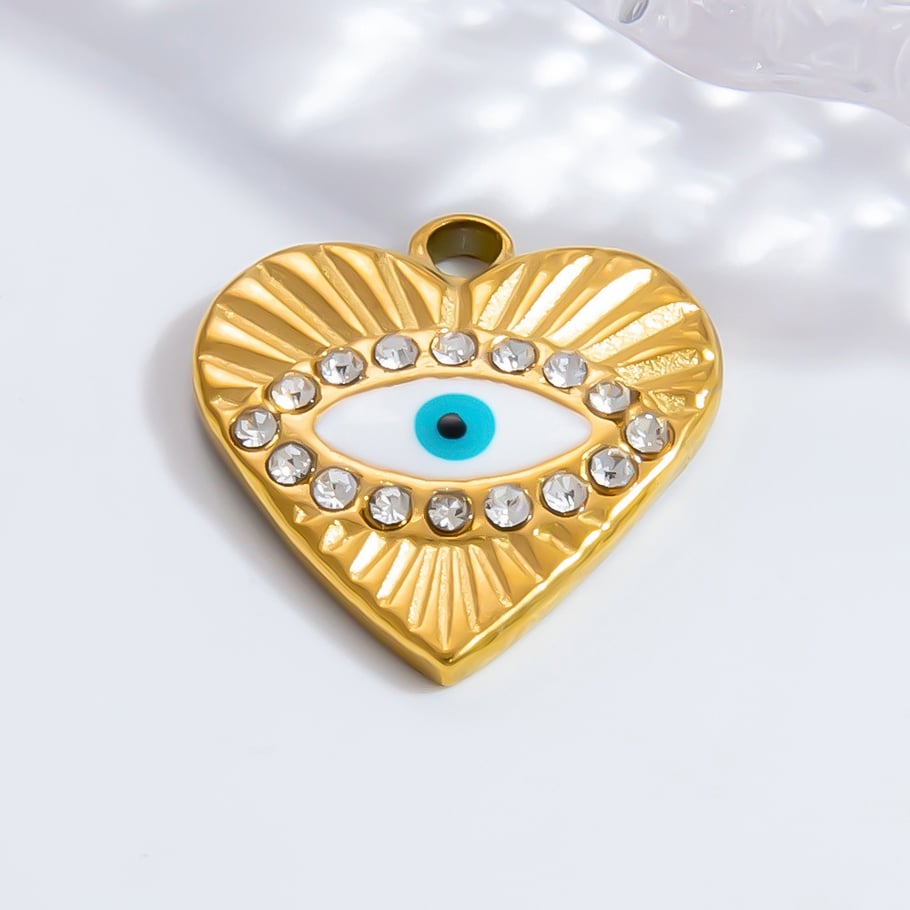 1 Piece Classic Series Retro Eye Stainless Steel Gold Color DIY Women's Pendants Picture6