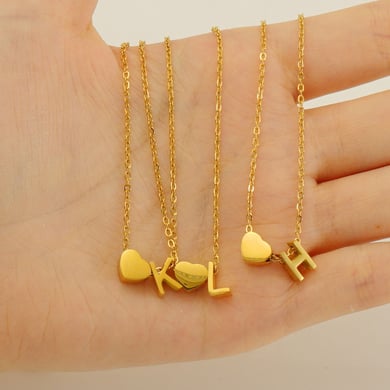 1 Piece Golden Simple Series Simple Letter Women's Pendant Necklaces h5 Picture4