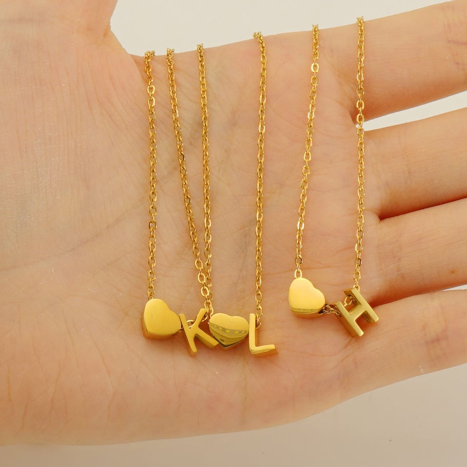 1 Piece Golden Simple Series Simple Letter Women's Pendant Necklaces Picture4