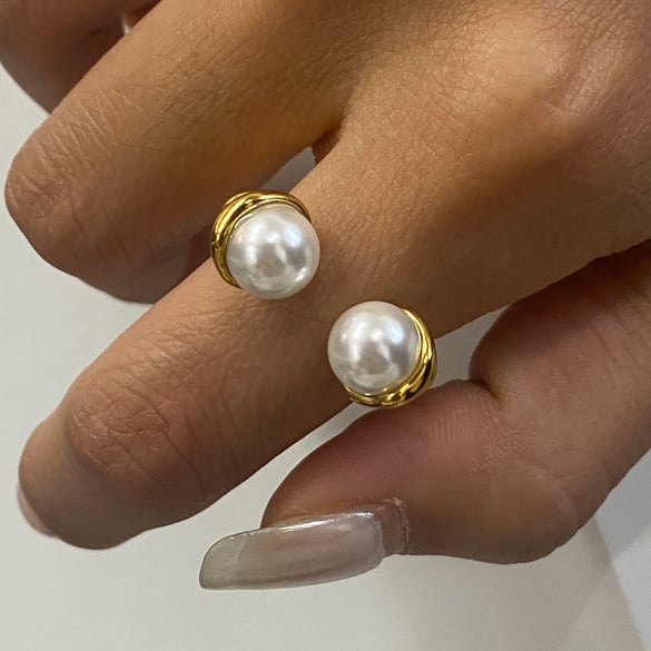 1 Piece Designable Series Irregular Texture Stainless Steel Gold Color Women's Single Rings