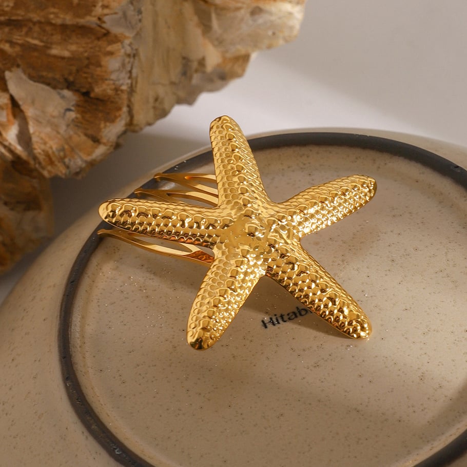 1 Pair Simple Series ins style Turtle Stainless Steel 18K Gold Plated Women Hair Clips Picture3