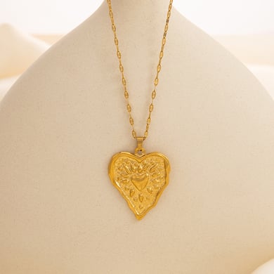 1 Piece Classic Series Elegant Heart Stainless Steel 18K Gold Color Plated Women's Pendant Necklaces h5 Picture4