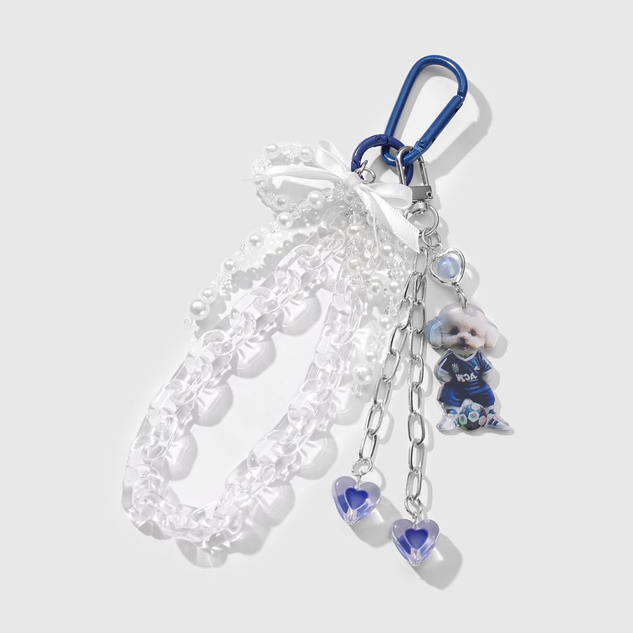 Cute Bow Beaded Chain Women's Bag Charms Picture9