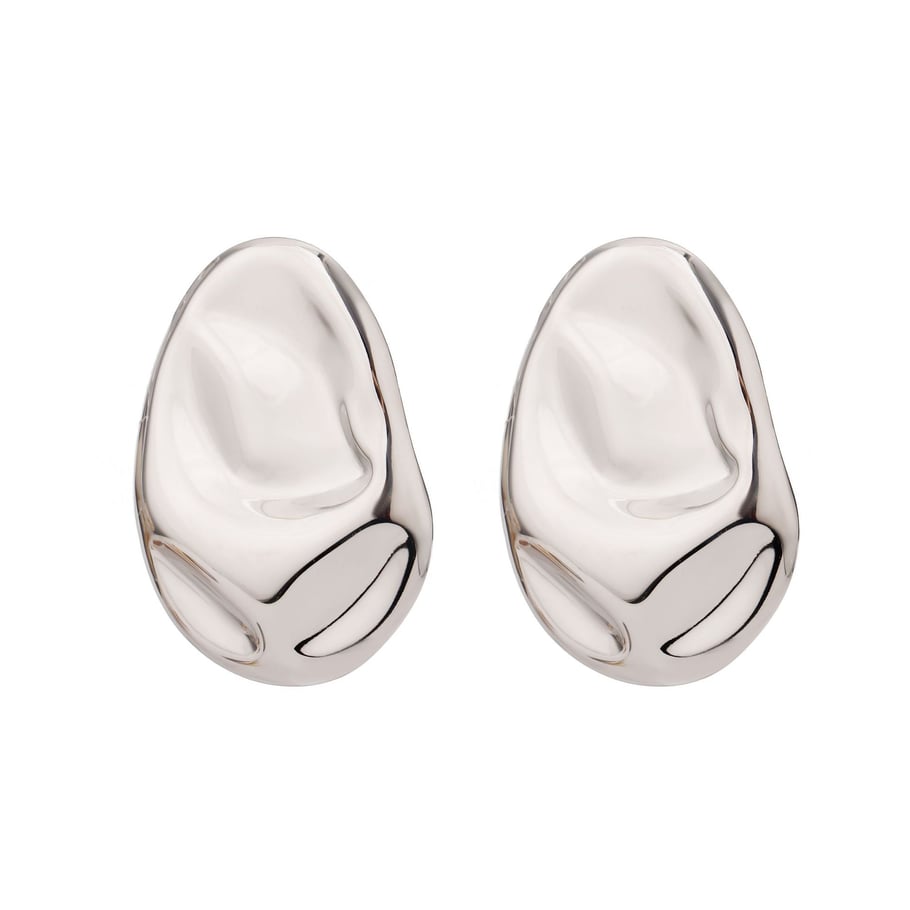 1 Pair Simple Series Cold Wind Irregular Stainless Steel   Gold Color Plated Women's Stud Earrings Picture14