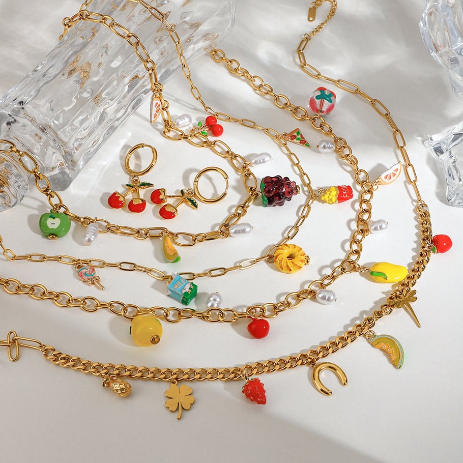 1 Stück Romantische Serie Natürliche Pflanze Edelstahl Gold Farbe Damen Anhänger Halsketten Bild11