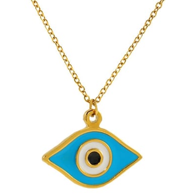 1 Piece Simple Series Classic Eye Titanium Steel 18K Gold Plated Women Pendant Necklaces h5 Picture5