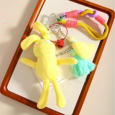 1 Piece Vivid Series Stylish Cute Pink Rabbit Doll Rayon Women's Bag Charms h5 Picture7