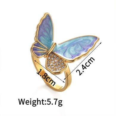 1 pezzo semplice serie elegante animale acciaio inossidabile anelli singoli da donna h5 Immagine5