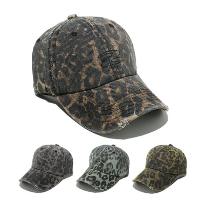 1 pezzo semplice serie retrò leopardo stampa cotone cappelli da donna h5 Immagine2