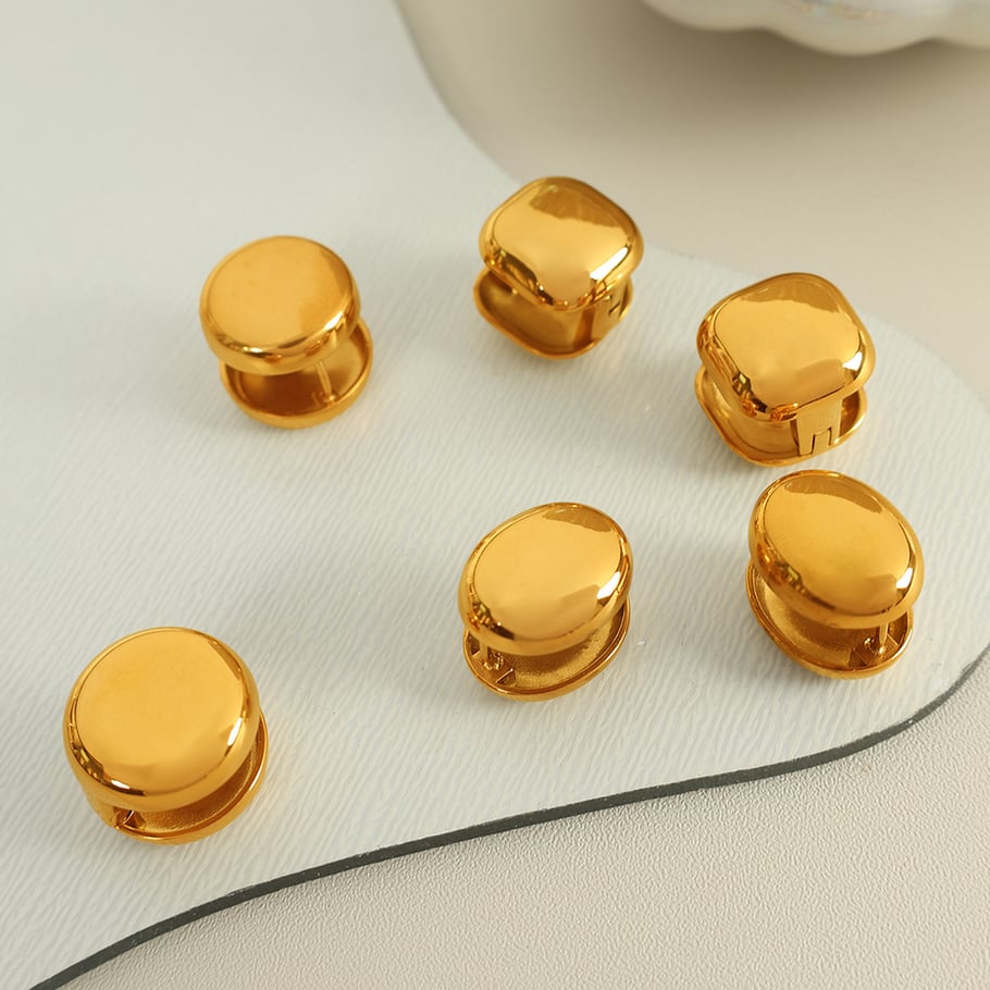 1 pair simple series simple heart stainless steel gold plated women clip-on earrings h5Picture5