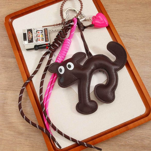 1 pezzo semplice serie quotidiana animale PU borsa da donna ciondoli 2