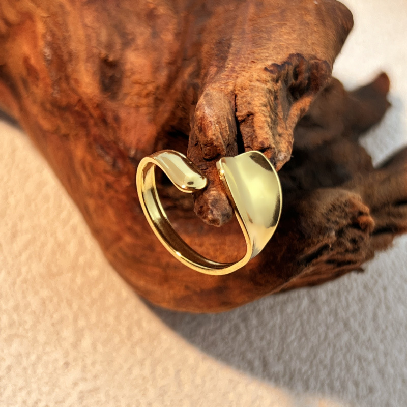 1 Piece Simple Series Solid Color Stainless Steel Women's Adjustable Rings Picture3