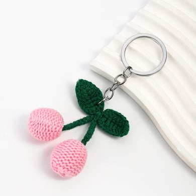 1 Piece Cute Yarn Cherry Women's Bag Charms h5 Picture6