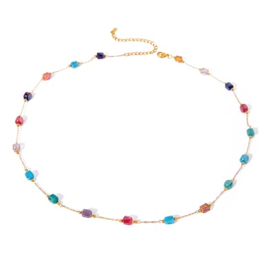 1 Piece Classic Sweet Style Bead Shape Stainless Steel 18K Gold Plated Women's Beaded Necklace h5 Picture5