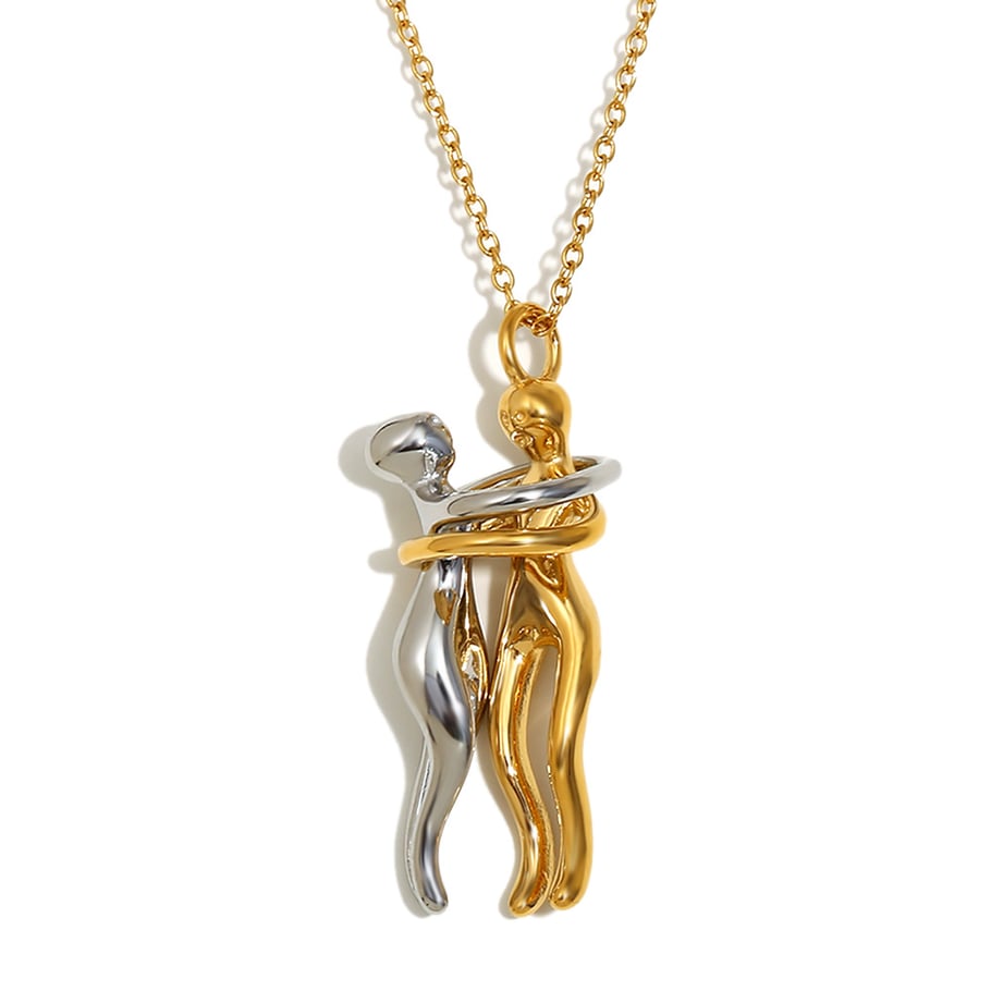 1 Stück Romantische Serie Klassische Figur Edelstahl Gold Farbe Damen Anhänger Halsketten h5Bild10