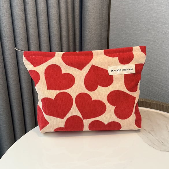 1 Piece Romantic Series Sweet Heart Corduroy Women's Bags 2