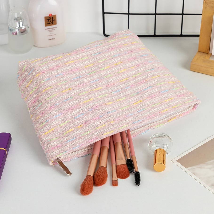 1 Piece Colorful Striped Women's Makeup Bags Picture6