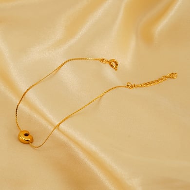 Pulsera unisex de cadena de acero inoxidable chapada en oro de 18 quilates con letras diarias de la serie Simple de 1 pieza h5 Imagen4