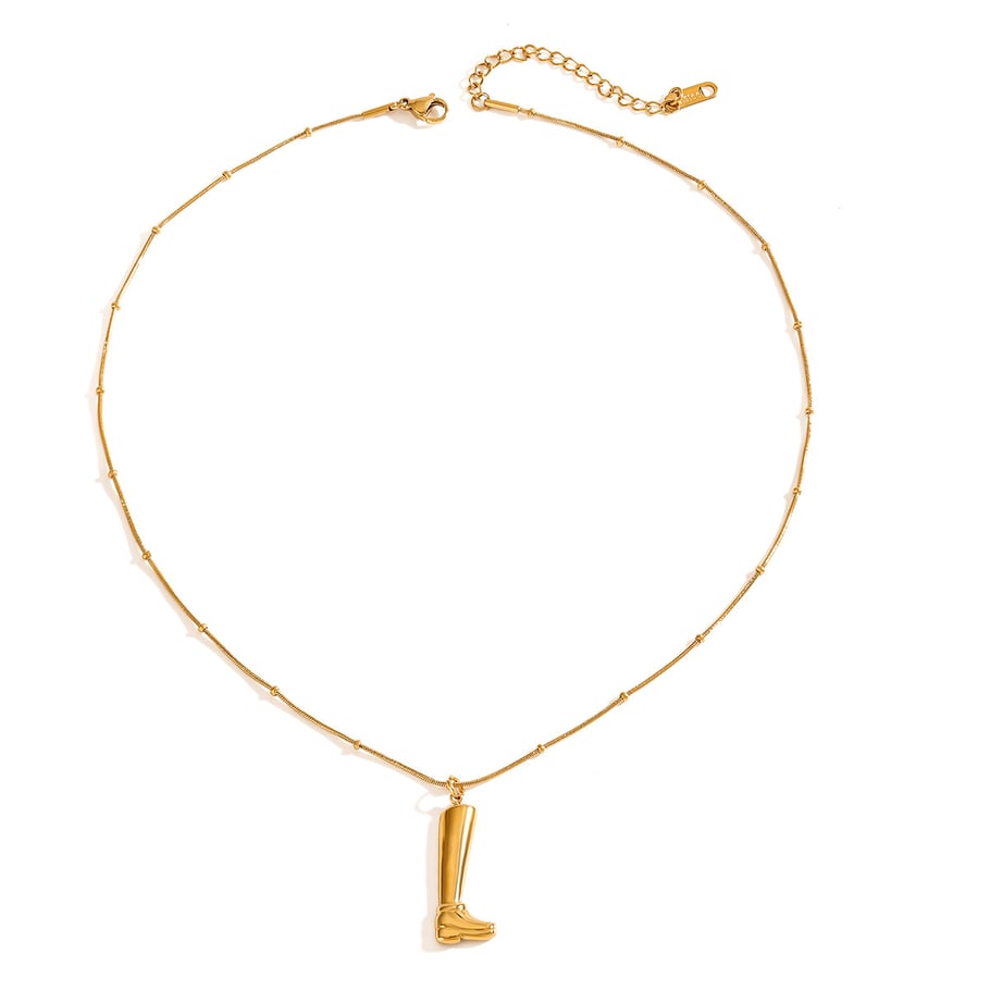 1 Piece Romantic Series Chic Irregular Boot Stainless Steel Gold Color Women's Pendant Necklaces Picture6